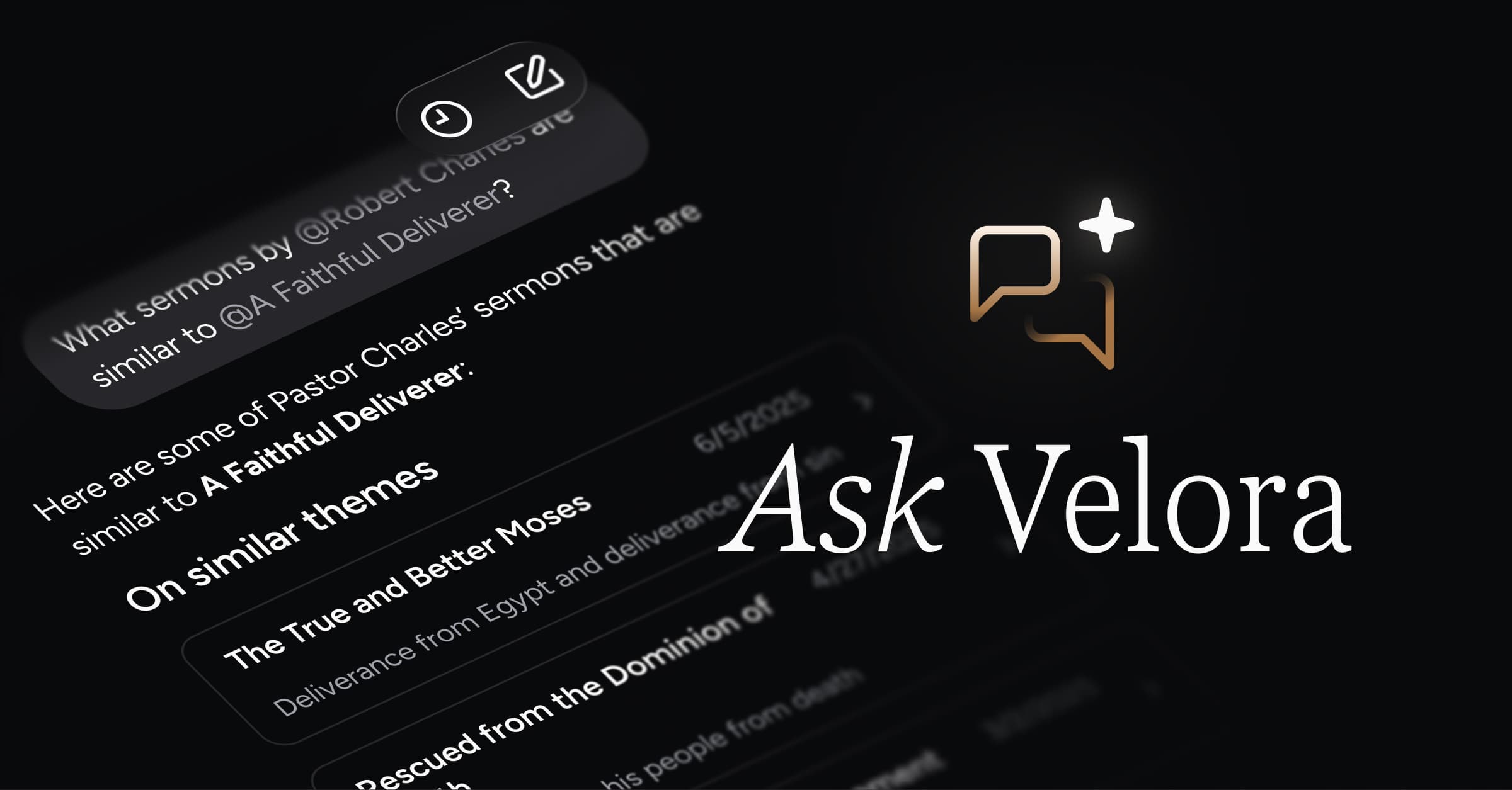 Ask Velora AI chat for pre-release